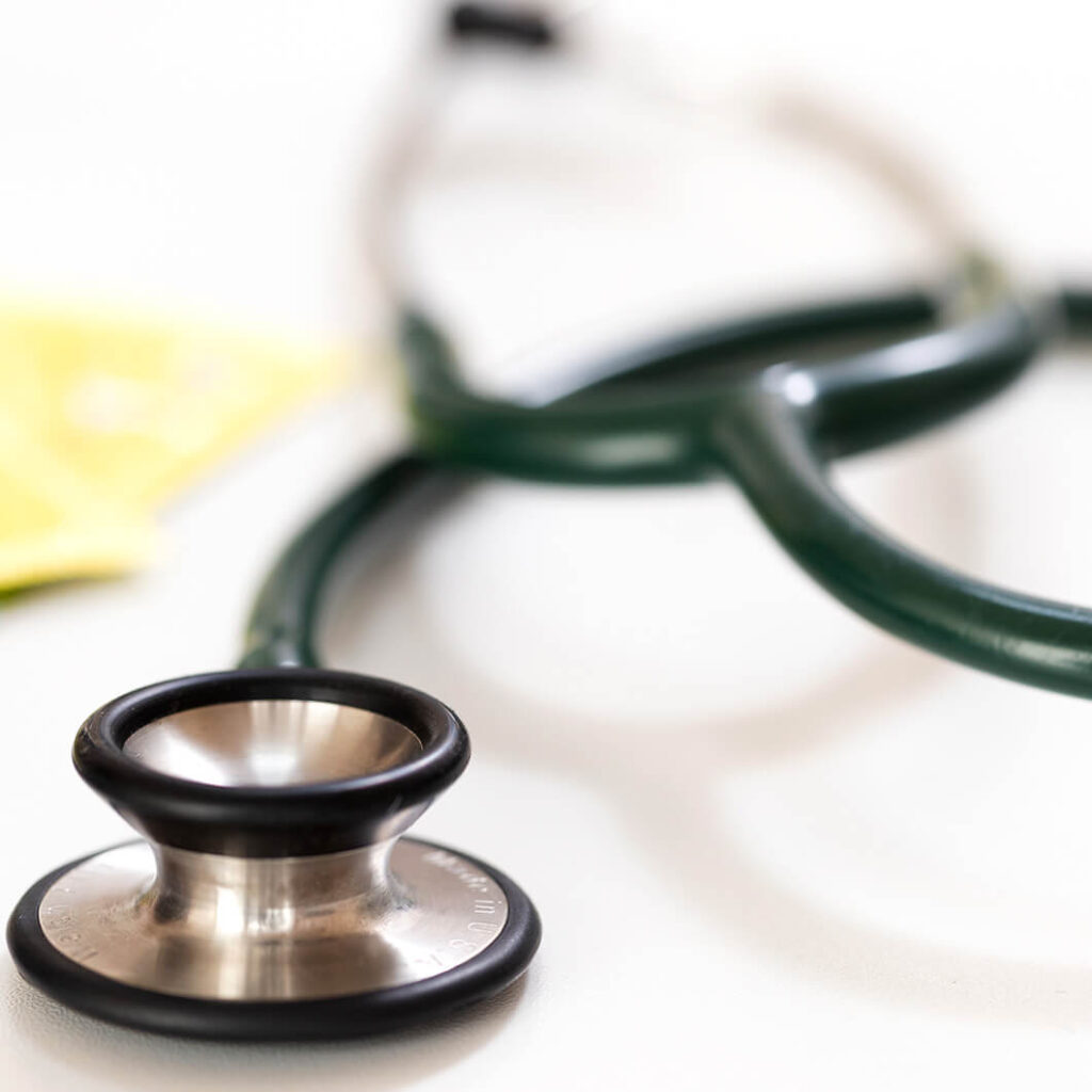 聴診器のアップ